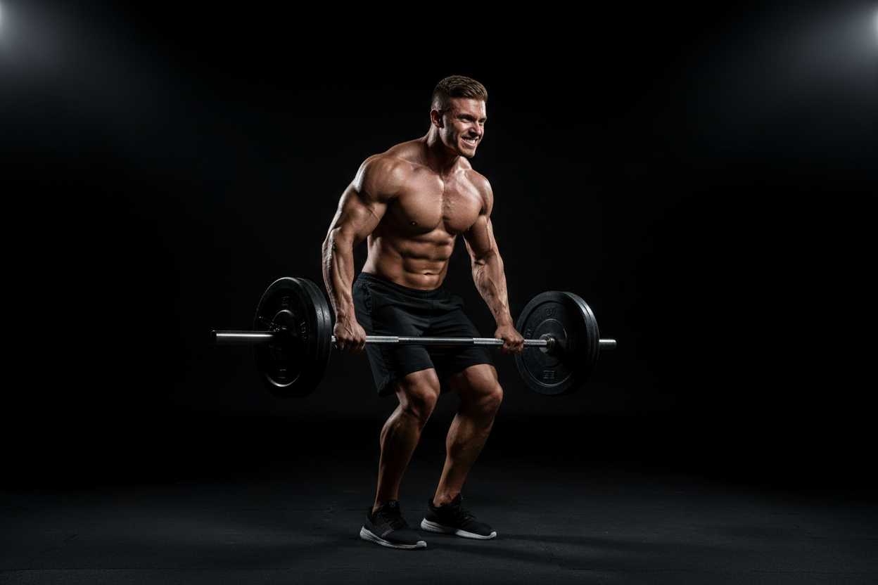 Keine Produkte abbilden sondern Sportler bei zum Beispiel Bodybuilding